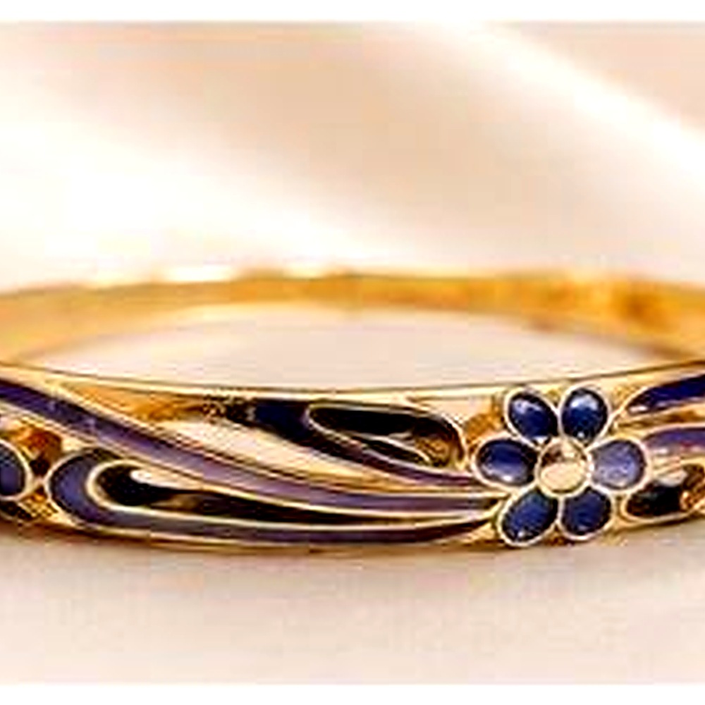 Bracelet Yasmine — Émail Fleuri — Amethyste