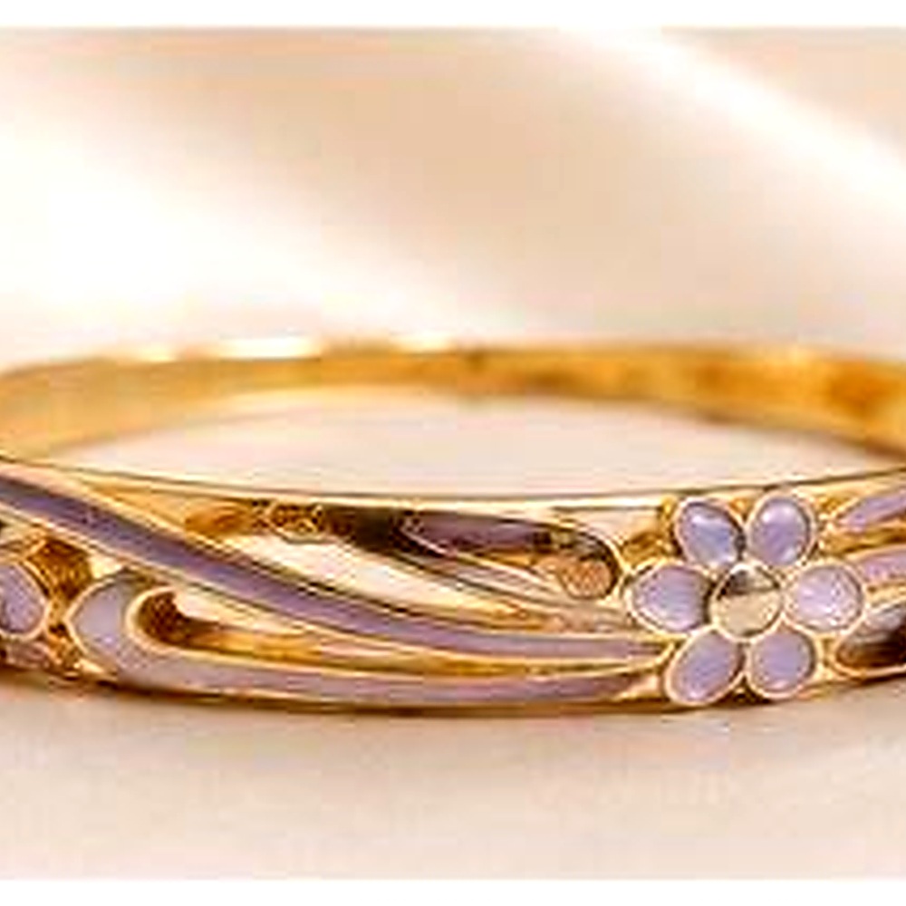 Bracelet Yasmine — Émail Fleuri — Lilas