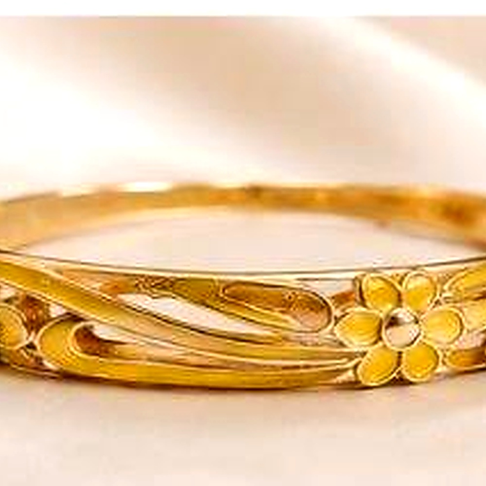 Bracelet Yasmine — Émail Fleuri — Soleil